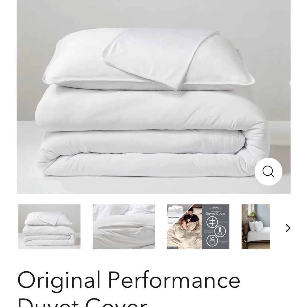 BRAND NEW IN PACKAGING SHEEX KING SIZE DUVET COVER IN WHITE